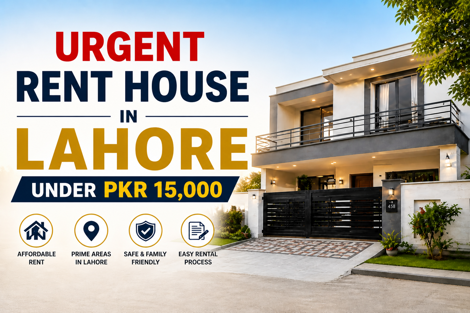 Urgent House for Rent in Lahore Under PKR 15,000 (2026 Guide