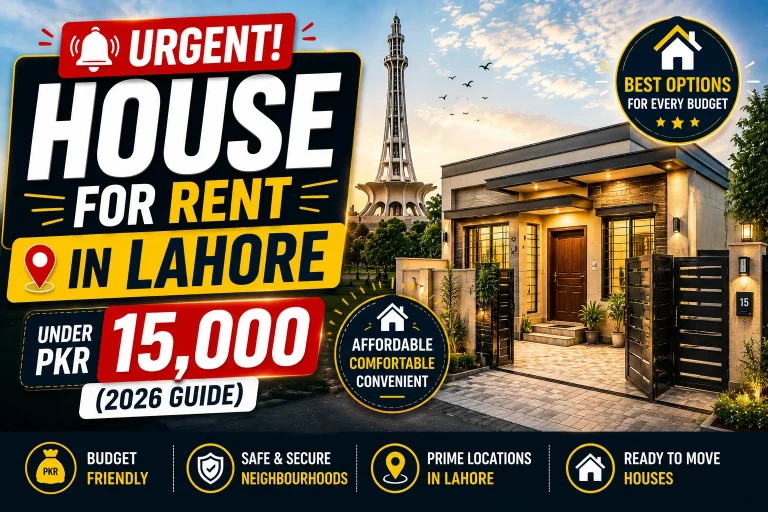 Urgent House for Rent in Lahore Under PKR 15,000 (2026 Guide)