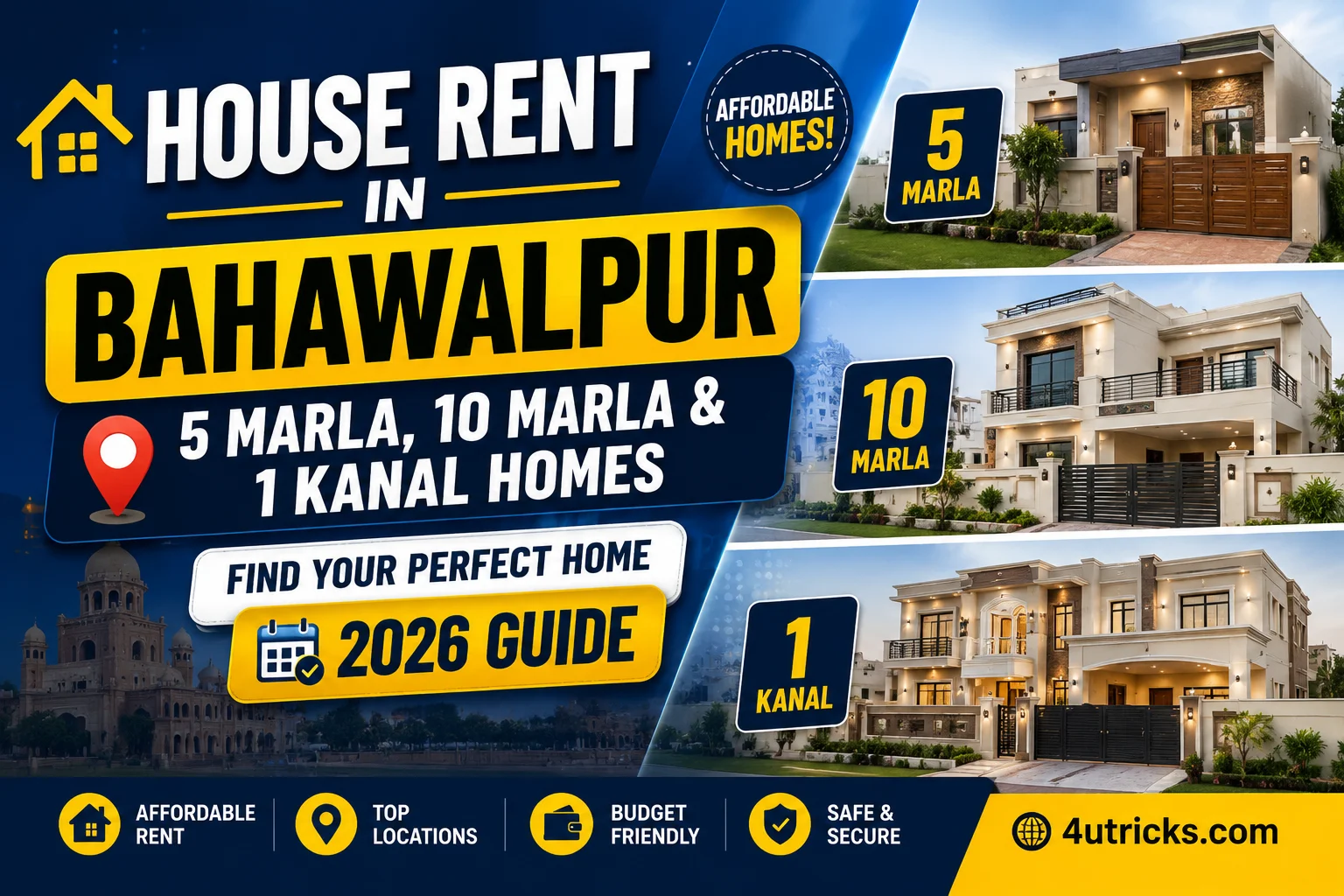 House Rent in Bahawalpur 5 Marla, 10 Marla & 1 Kanal Homes 2026